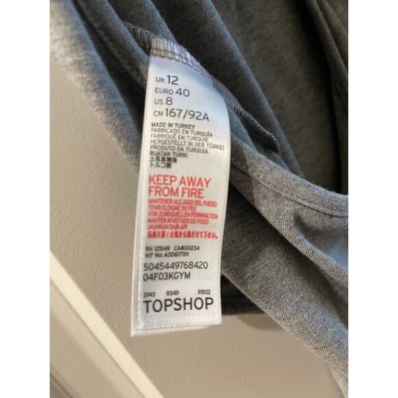 Top shop bodysuit grey with metal varied colored pattern size large - Picture 4 of 4